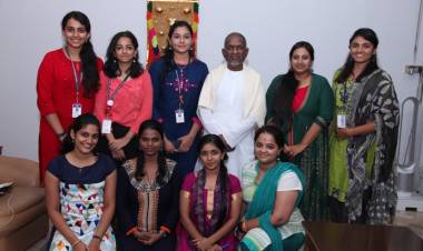 இசைஞானி இளையராஜா இசையில் பாடகியான 9 கல்லூரி மாணவிகள் !