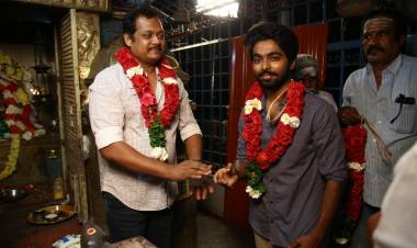 Abishek Pictures G.V Prakash new movie pooja stills