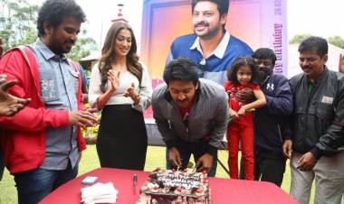 Actor Srikanth Birthday Celebration Stills at Miruga Shooting Spot