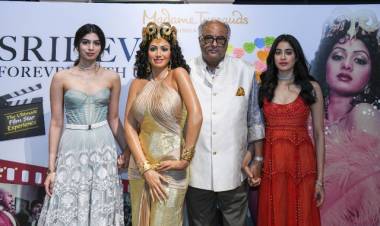 Actress Sridevi's unique wax figure in Madame Tussauds Singapore