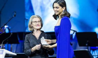 Deepika Padukone receives the 2020 Crystal Award in Davos for her leadership in raising mental health awareness