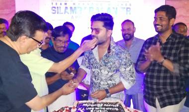 SilambarasanTR  Birthday Celebration with  maanaadu Team 