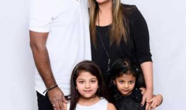 நடிகை ரம்பாவுக்கு காபி கொடுத்து சமாதானப்படுத்தும் அவரது கணவர்