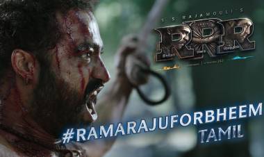 The mighty Bheem @tarak9999 has been unveiled by Ramaraju @AlwaysRamCharan from #RRRMovie 