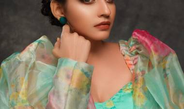 Dazzling Stills Of Actress #Abarnathi In Her Latest Photoshoot In An Ebullient Look & Stunning Attire.