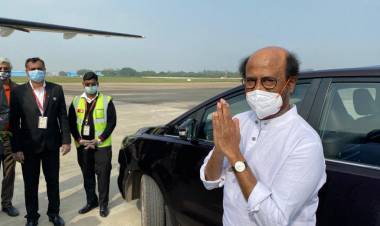 #SuperstarRajinikanth leaves to Hyderabad for #Annaatthe shoot