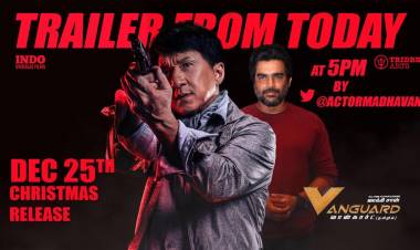 The Trailer of Superstar @EyeOfJackieChan's Superhit #Vanguard will be released by @ActorMadhavan Today at 5:00 PM