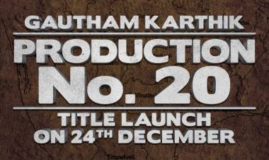 #Studiogreen20 title launch on 24th Dec *ing #STR @Gautham_Karthik Direction by @nameis_krishna produced by @StudioGreen2 @kegvraja |