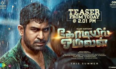 The Most Awaited ,@vijayantony’s #KodiyilOruvan -Tamil teaser will be released by @Karthi_Offl today @ 2:01PM.