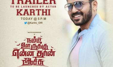 We are excited to inform you that our @actor_mahendran 's movie #NammaoorukuEnnadhanachu trailer will be launched by "Biryani Boys" at 5pm today