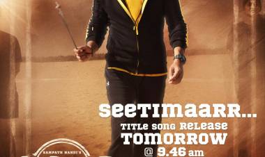 Get to the groove with #SeetimaarrTitleSong Unveiling tomorrow at 9:46AM