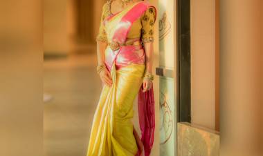 Actress #VidhyaPradeep looks mesmerising in a traditional yellow outfit which definitely takes your breath away