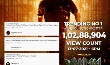 #ValimaiMotionPoster has crossed 10 million+ views on YouTube 