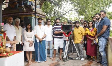 Shooting of Mini Studio untitled film starring Prabhu Deva , Raiza Wilson