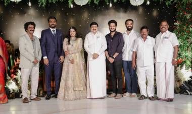 Celebrities galore at Producer IB Karthikeyan’s eldest daughter,  Dr. Karuna Karthikeyan’s  wedding reception