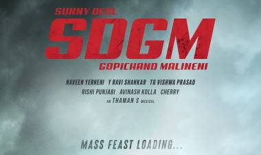 சன்னி தியோல், கோபிசந்த் மலினேனி, மைத்ரி மூவி மேக்கர்ஸ், பீப்பிள் மீடியா ஃபேக்டரி இணையும்  #SDGM  படத்தின் படப்பிடிப்பு ஜூன் 22 முதல் துவங்குகிறது !!