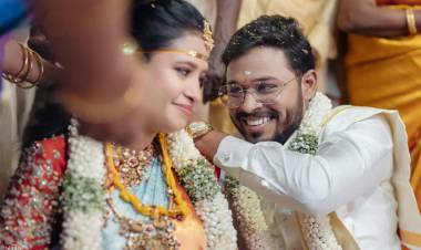 Director Cibi Chakaravarthi, who shot to fame with his directorial debut "Don" enters wedlock with Sri Varshini