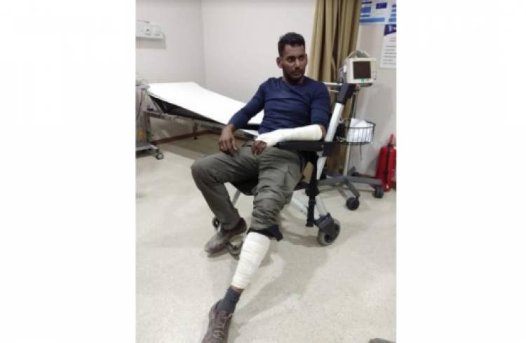 Vishal tossed from four wheeler bike and was severely injured