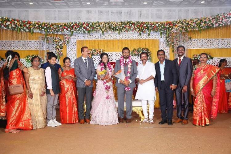 Actor Charlie elder Son Adhithiya Charlie weds Amritha reception Photos