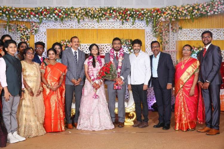 Actor Charlie elder Son Adhithiya Charlie weds Amritha reception Photos