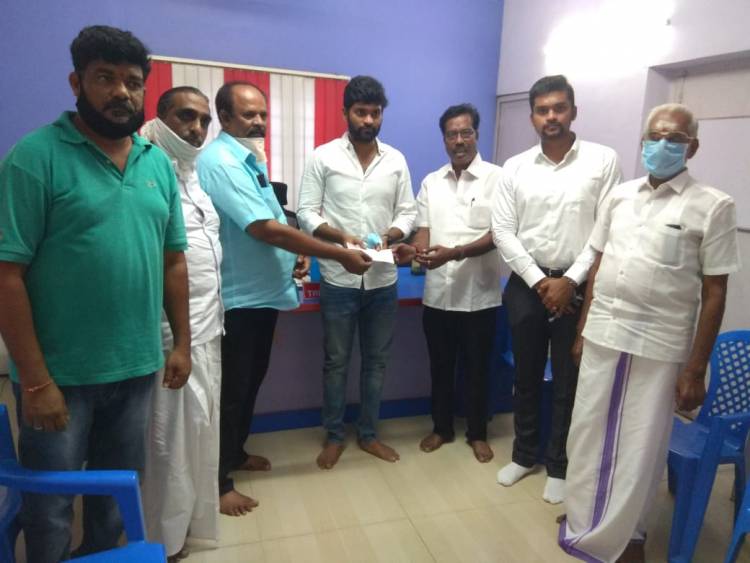 Our hero Vetri has donated 4lakh to TN CM relief fund & 1lakh to FEFSI