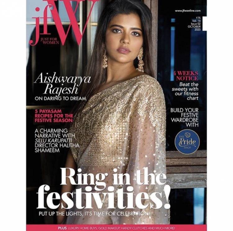The brilliant and beautiful #AishwaryaRajesh from the cover of @jfwmagofficial's October edition