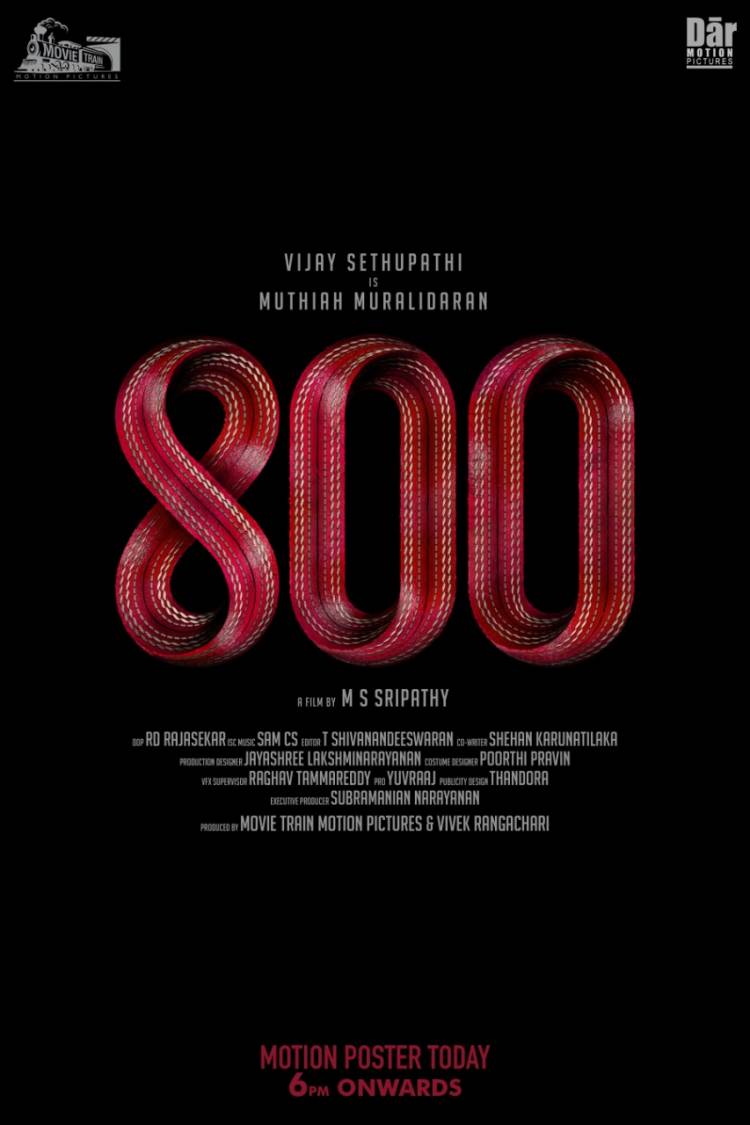The success we know, but the journey we don’t. #800TheMovie motion poster out today. 