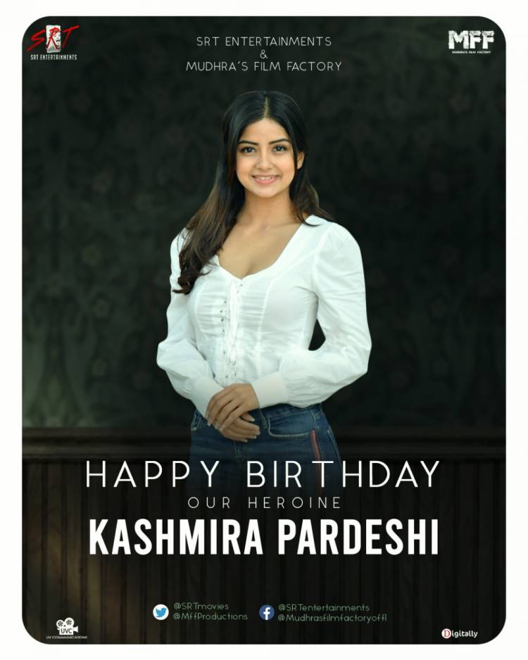 Team #SRTMFFProductionNo1 Wishes Heroine  @kashmira_9 a very happy birthday. #HBDKashmiraPardesi