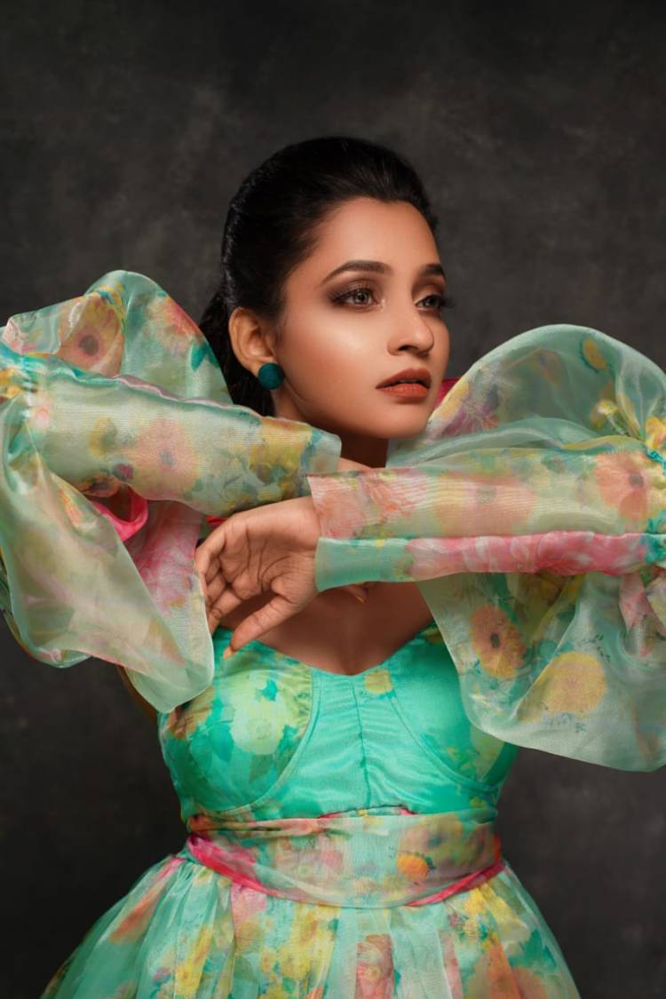 Dazzling Stills Of Actress #Abarnathi In Her Latest Photoshoot In An Ebullient Look & Stunning Attire.