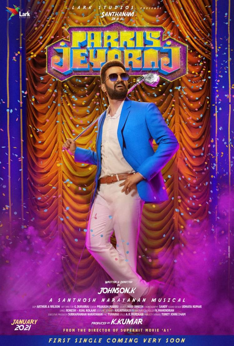 Here's the stylish second look of @iamsanthanam's #ParrisJeyaraj. #A1Combo’SNext 