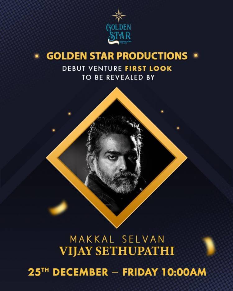 MakkalSelvan @VijaySethuOffl releasing the Title  & First look of #GoldenStarProductions