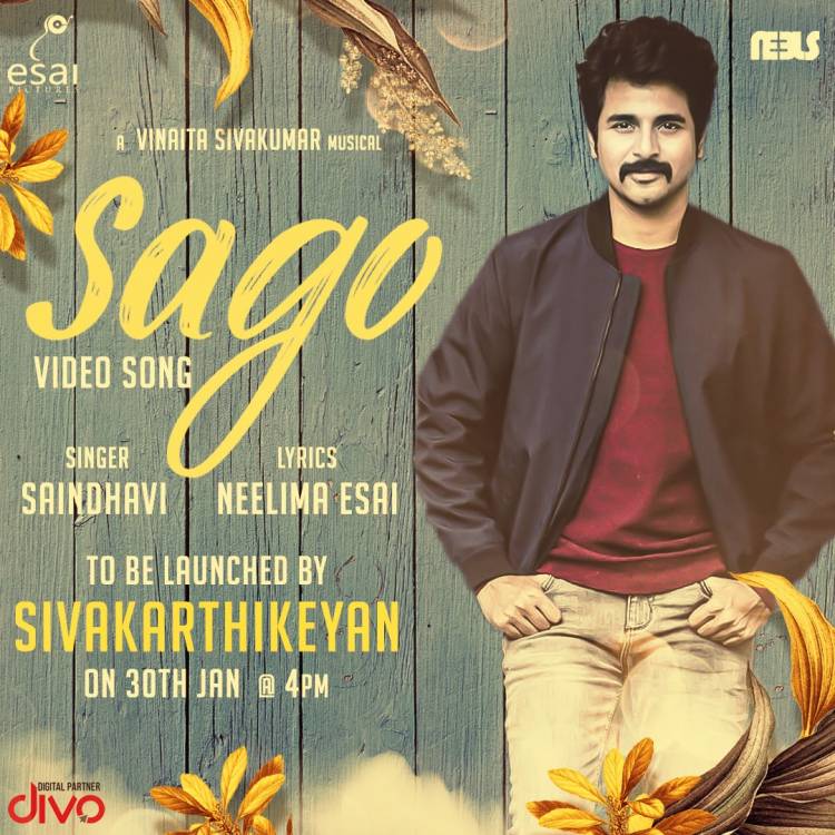 Actor @Siva_Kartikeyan to launch the soulful album #Sago on 30th January at 4 PM