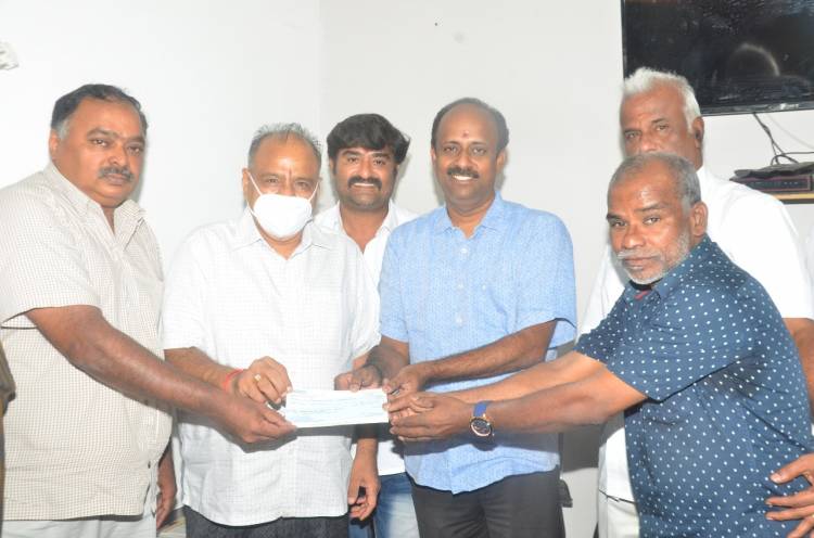 " கடமையைச் செய் " படக்குழு சார்பில் தமிழ் திரைப்படத் தயாரிப்பாளர்கள்  சங்கத்திற்கு கொரோனோ நிதி