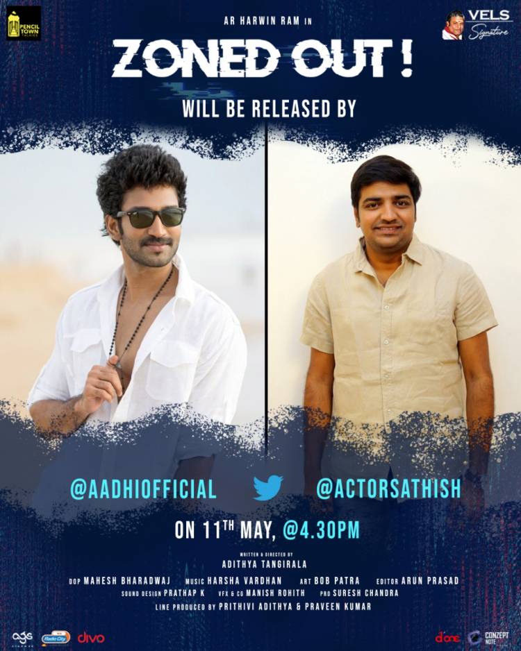 Our short film #ZonedOut! a psychological thriller, to be released by actors @AadhiOfficial & @actorsathish tomorrow at 4:30PM.