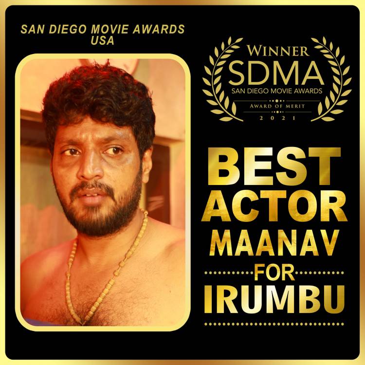 Maanav Bags Best Actor award at  SAN DIEGO MOVIE AWARDS, USA