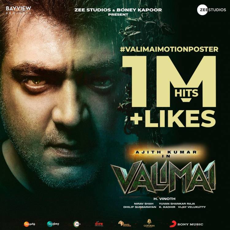 Organic 1M+ likes  ValimaiMotionPoster  Power is the state of Mind Valimai