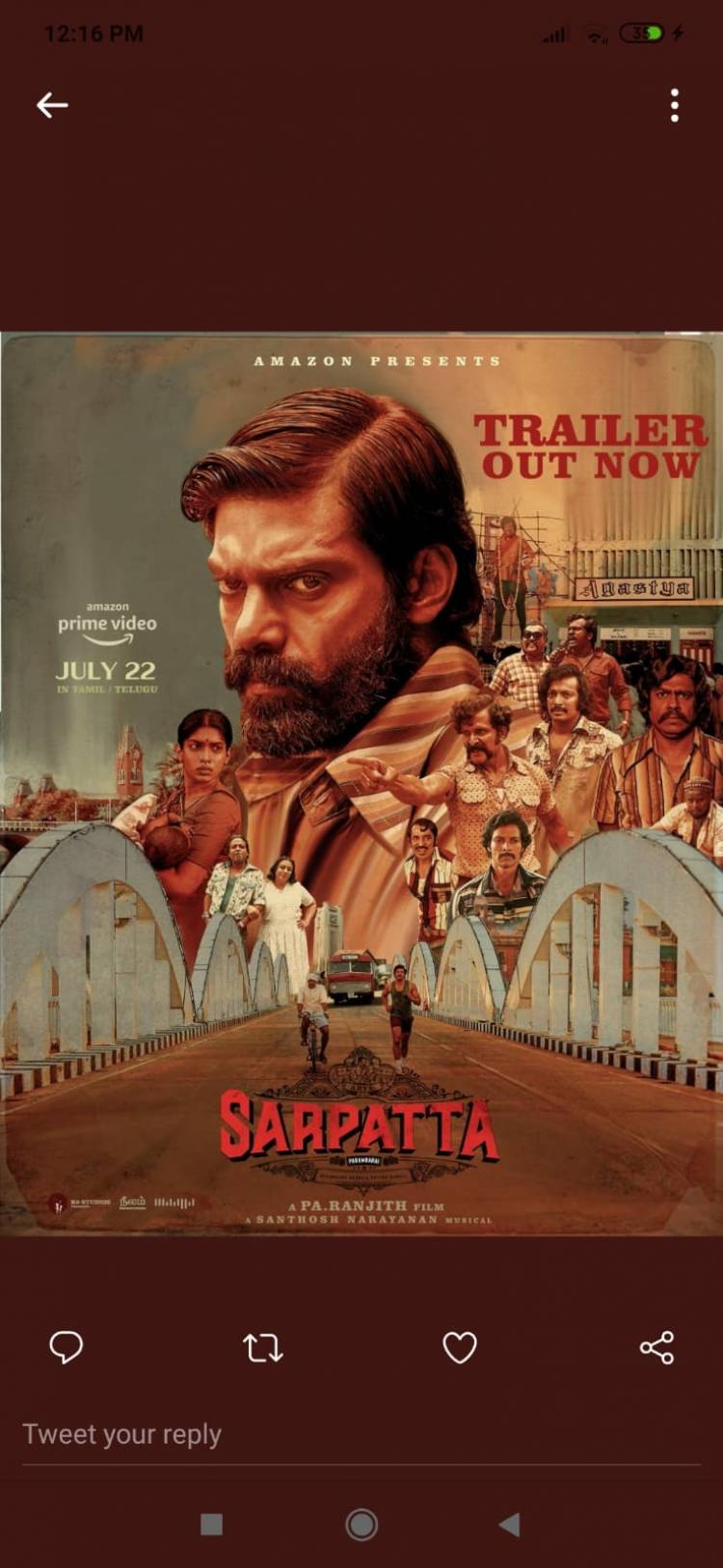SarpattaParambarai Official Trailer   #SarpattaParambaraiONPrime