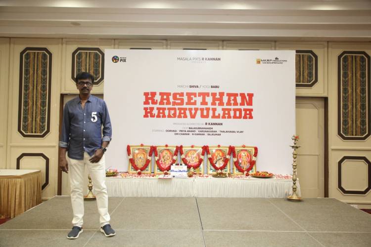 Mirchi Shiva-Priya Anand starrer Director Kannan’s remake of the classic comedy “Kasethan Kadavulada” shooting commenced with ritual ceremony
