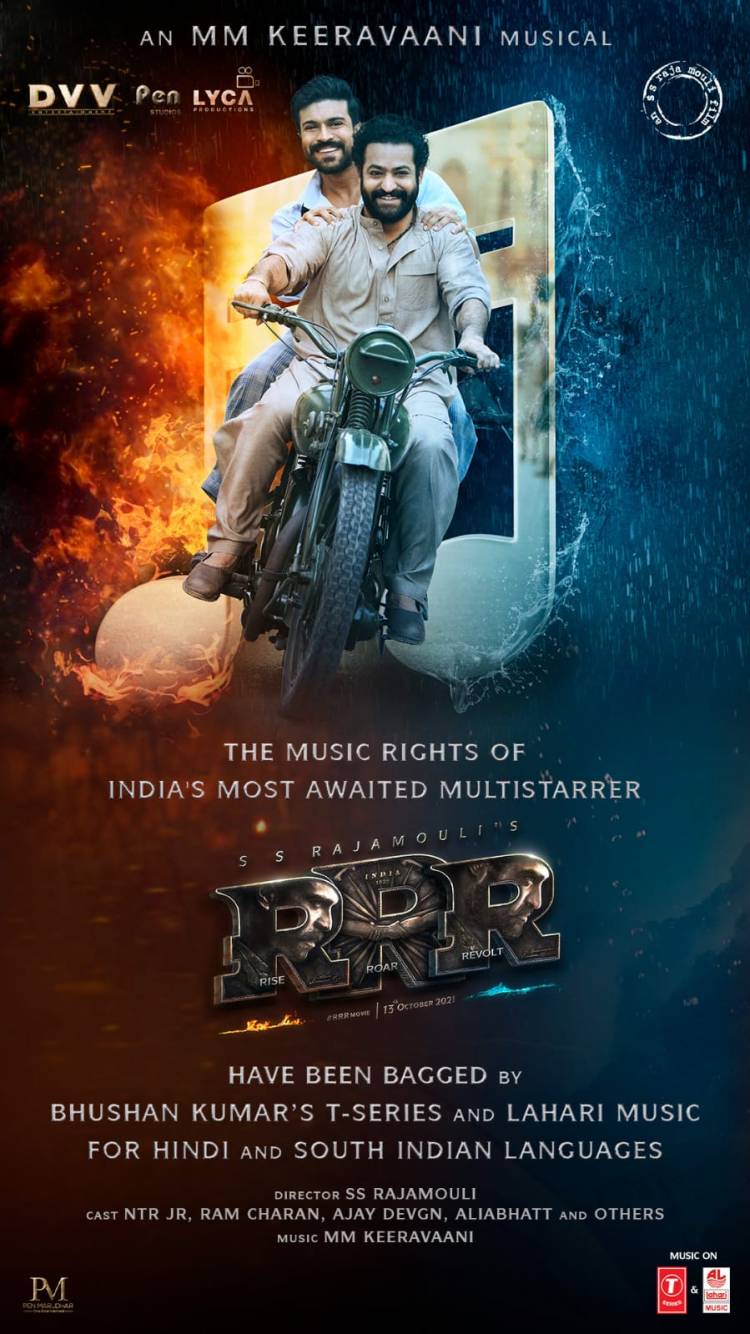 Glad to acquire the music rights of India’s Biggest Action Drama, @SSRajamouli’s most awaited @RRRMovie 