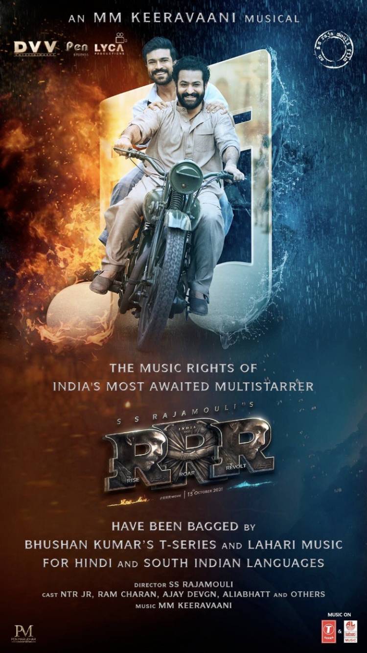 Bhushan Kumar's T-Series & Lahari Music bag music rights in all languages of the magnum opus ‘RRR’ directed by SS Rajamouli