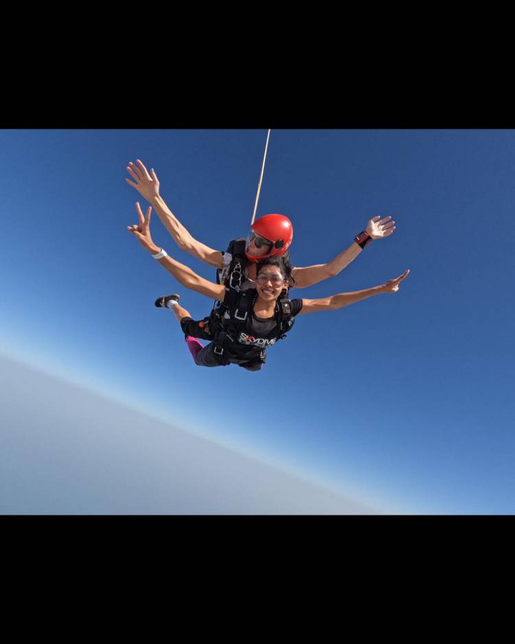 Actress Dushara Vijayan’s unforgettable skydiving experience