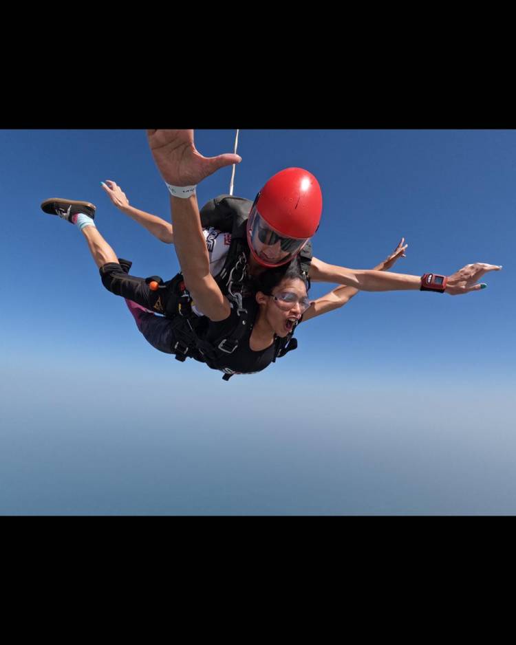 Actress Dushara Vijayan’s unforgettable skydiving experience
