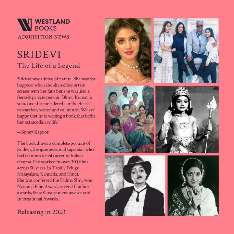 "Actress Sridevi Kapoor biography book"