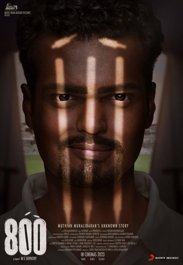 Movie Train Motion Pictures presents  Filmmaker M.S. Sripathy directorial  The First Look of “800” – A biopic on cricketer Muthaiah Muralitharan to be revealed on his birthday