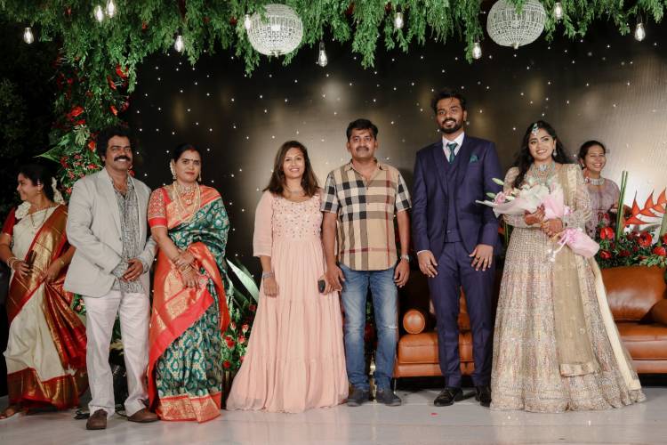 Celebrities galore at Producer IB Karthikeyan’s eldest daughter,  Dr. Karuna Karthikeyan’s  wedding reception