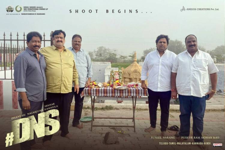 Dhanush, Nagarjuna, Sekhar Kammula, Sree Venkateswara Cinemas LLP, Amigos Creations Pvt Ltd #DNS Launched With Grand Pooja Ceremony, Regular Shoot Begins