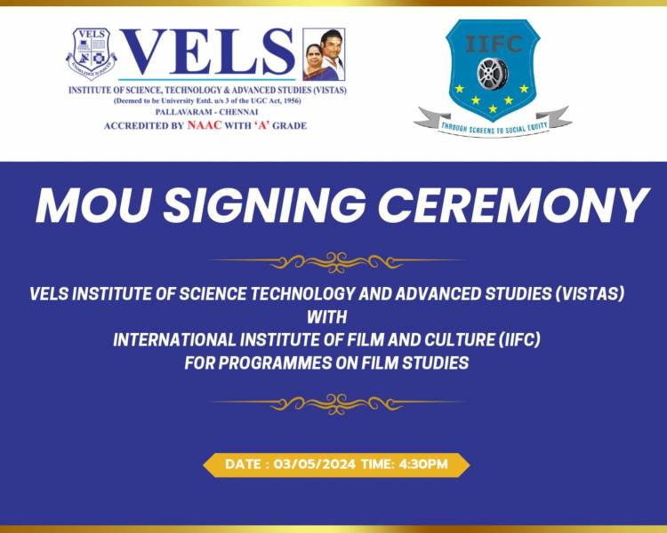 Director Vetrimaaran's IIFC signs MoU with Vels University for courses on film studies