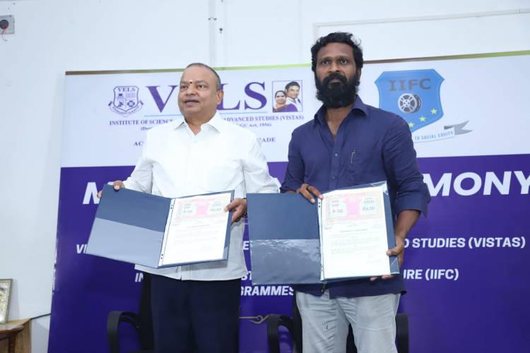 Director Vetrimaaran's IIFC signs MoU with Vels University for courses on film studies