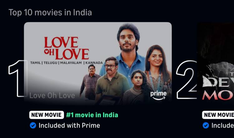 'Love Oh Love' Continues Its Winning Streak on OTT – Trends at No. 1 on Amazon Prime Video.